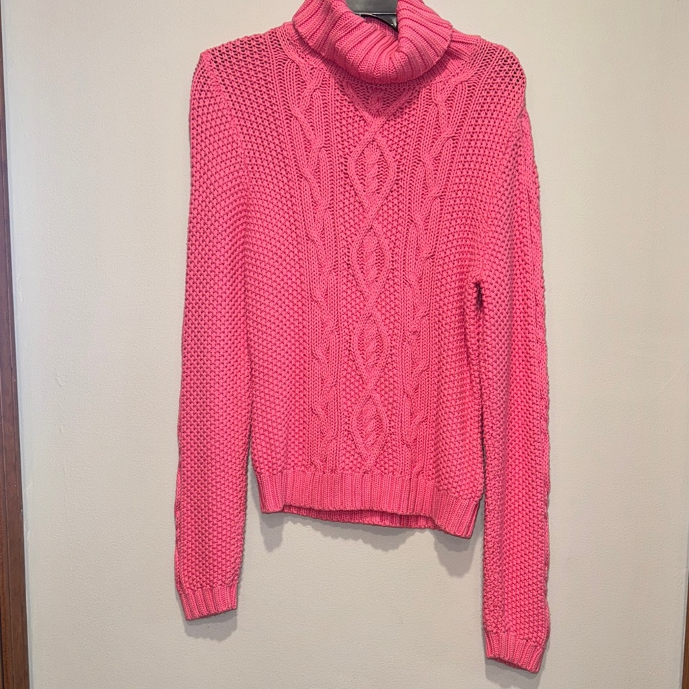 Lauren Ralph Lauren Vibrant Pink Turtleneck Sweater
